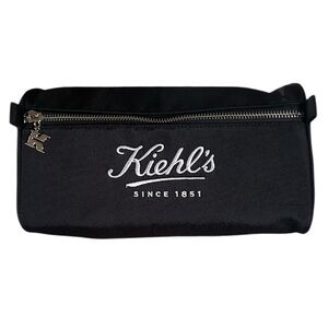Kiehl's Travel Comestic Pouch bag Black NEW Makeup Glam Baddie Vacation Hot